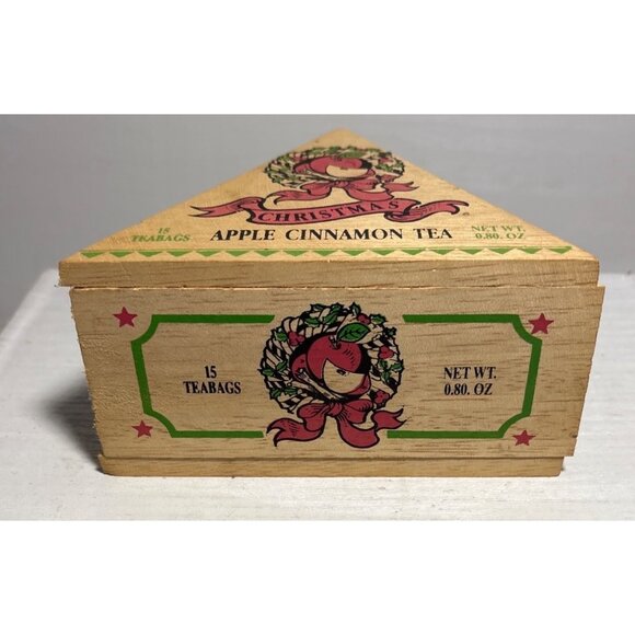 Furtunes International Tea Wooden Box Pyramid Christmas Apple Cinnamon BOX ONLY - Picture 5 of 8